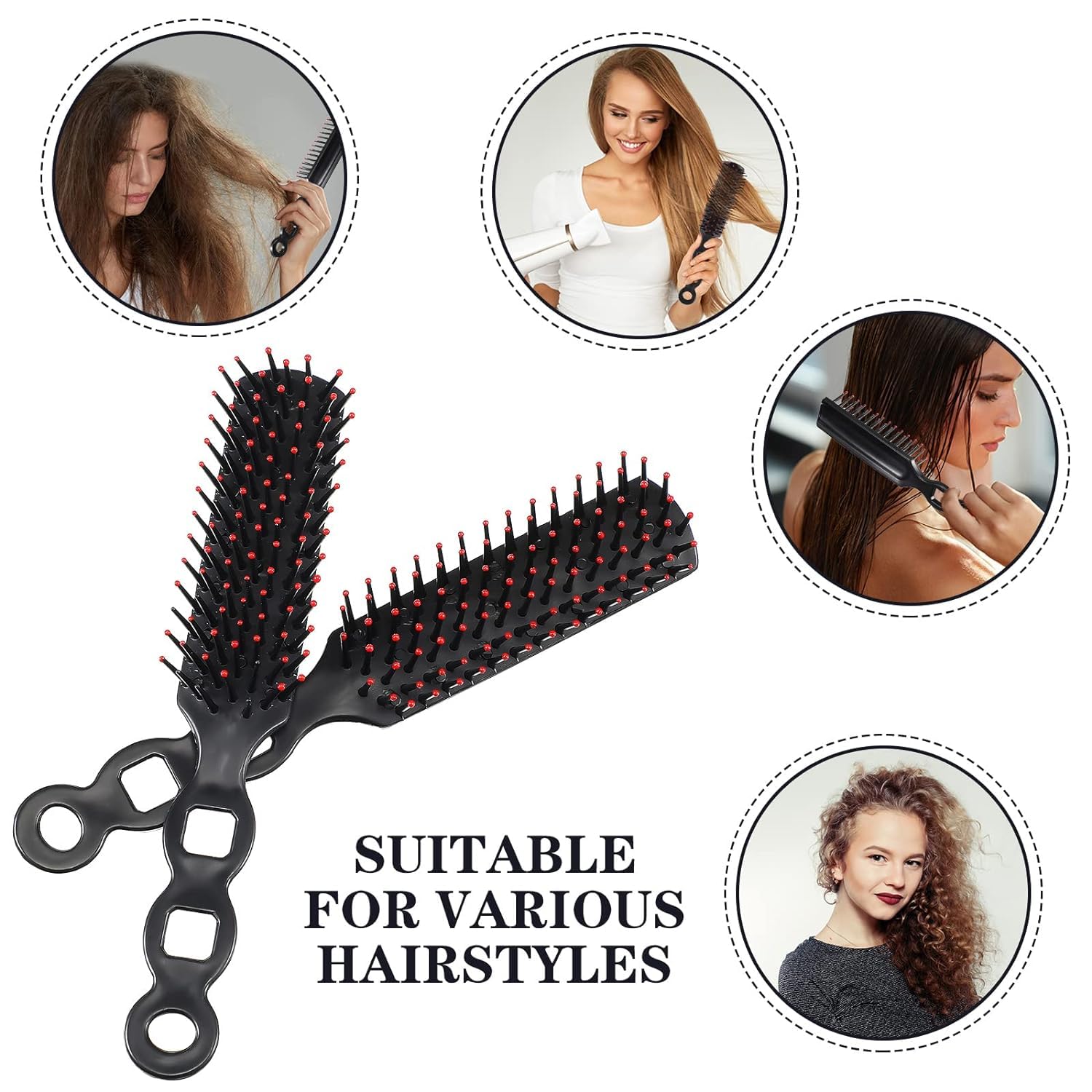 100 cepillos de pelo a granel para personas sin hogar, cepillos de pelo desechables, cepillo de cerdas antiestáticas, cepillo de pelo envuelto individualmente para refugio, hotel, hogar de ancianos,