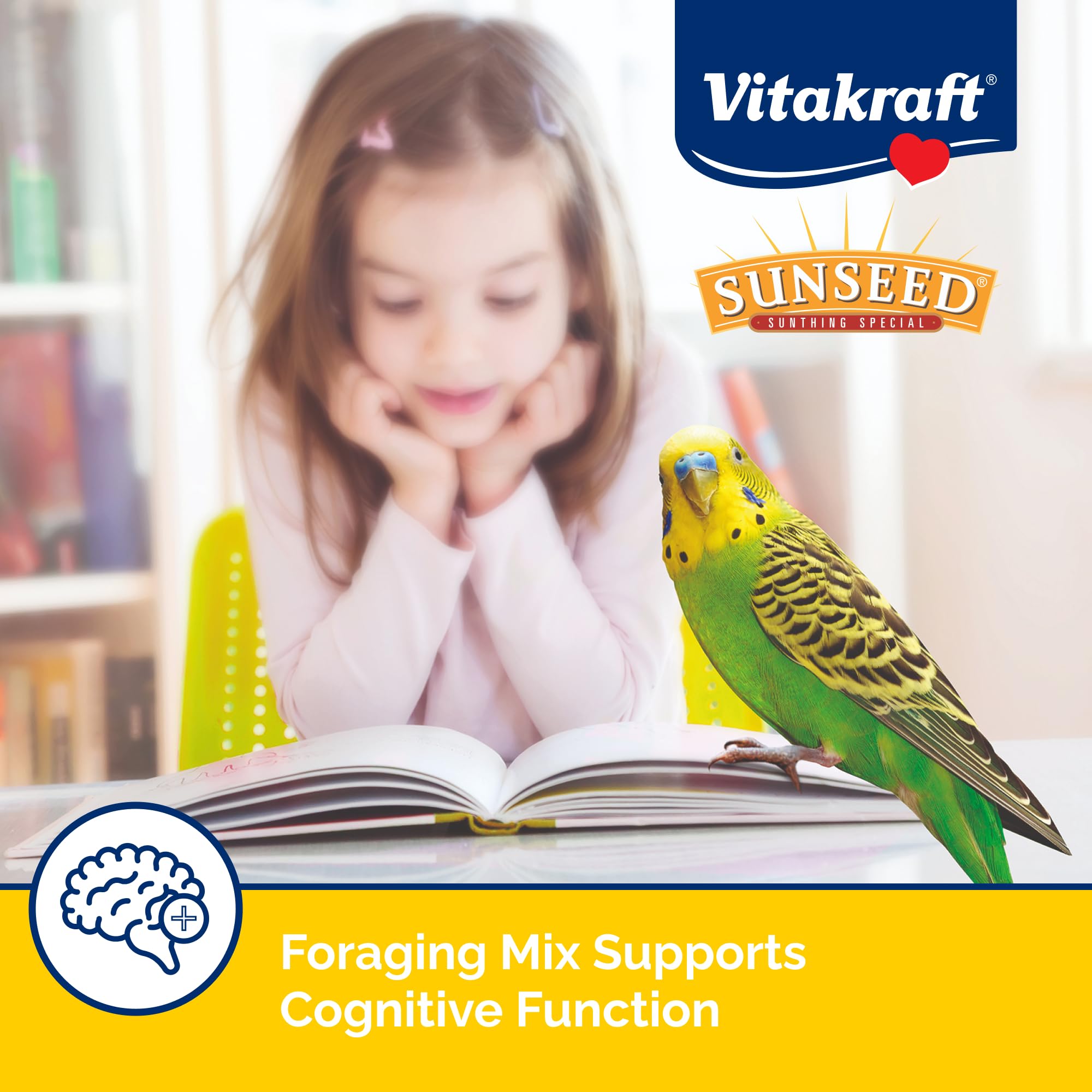 Vitakraft Sunseed Vita Prima Wholesome Nutrition Parakeet Food, 2 LBS