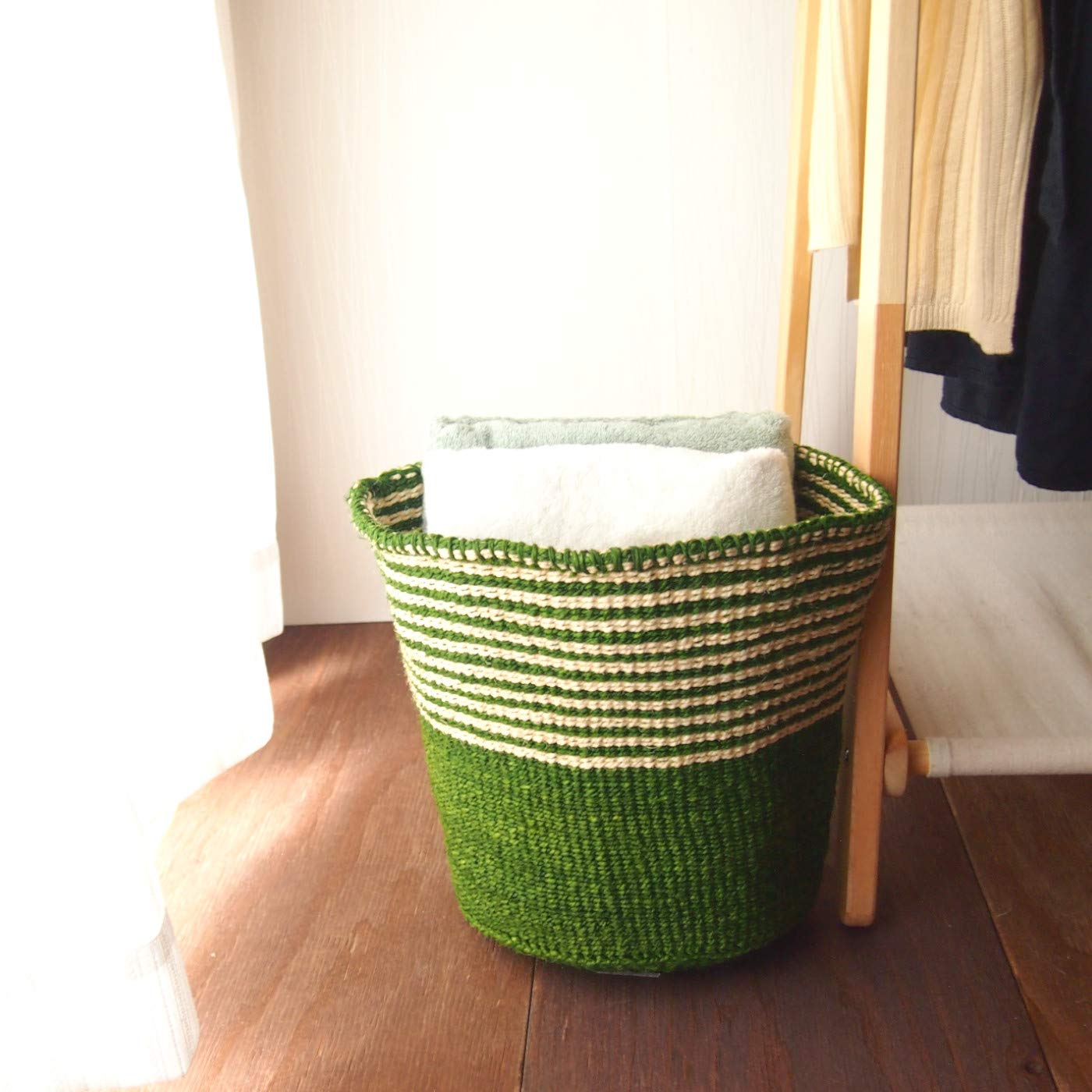 ORIKAGO かご L ? 30センチ 鉢カバー 籠 ゴミ箱 こども リビング 手作り ? マーブル ピンク・ナチュラル ｜ORIKAGO かご L － 鉢カバー 室内 籠 30センチ ゴミ箱 こども