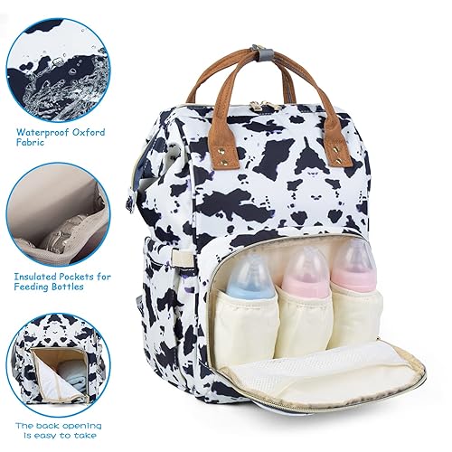 Miniatura 4 de Mochila de pañales para bebé con correas para cochecito, bolsas de bebé de gran capacidad para mamá a la moda, bolsa de pañales de maternidad, grano