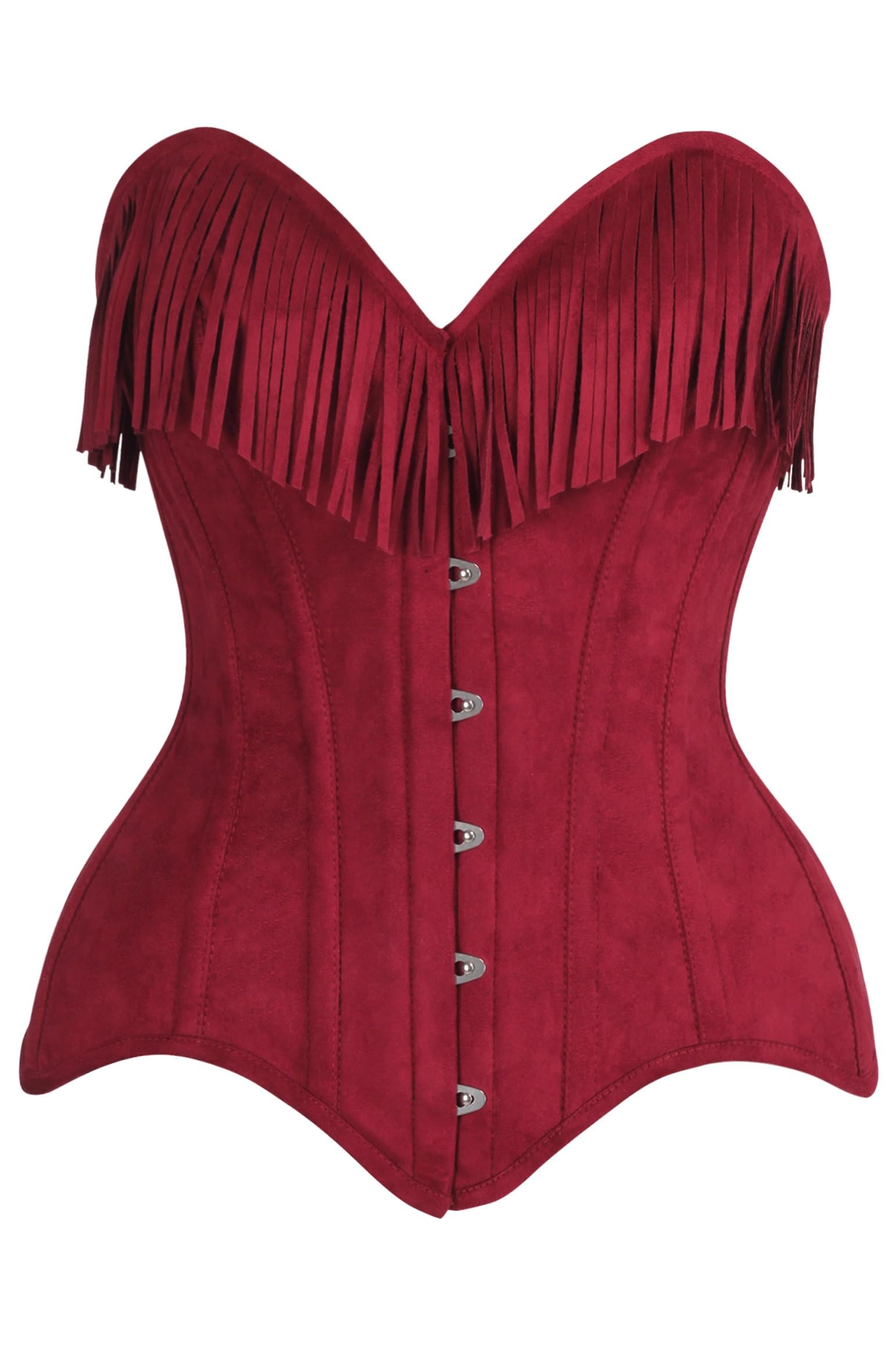 Daisy corsets womens Daisy Corsets Womens Red Suede Steel Boned Corset Bustier Top Western Plus Size