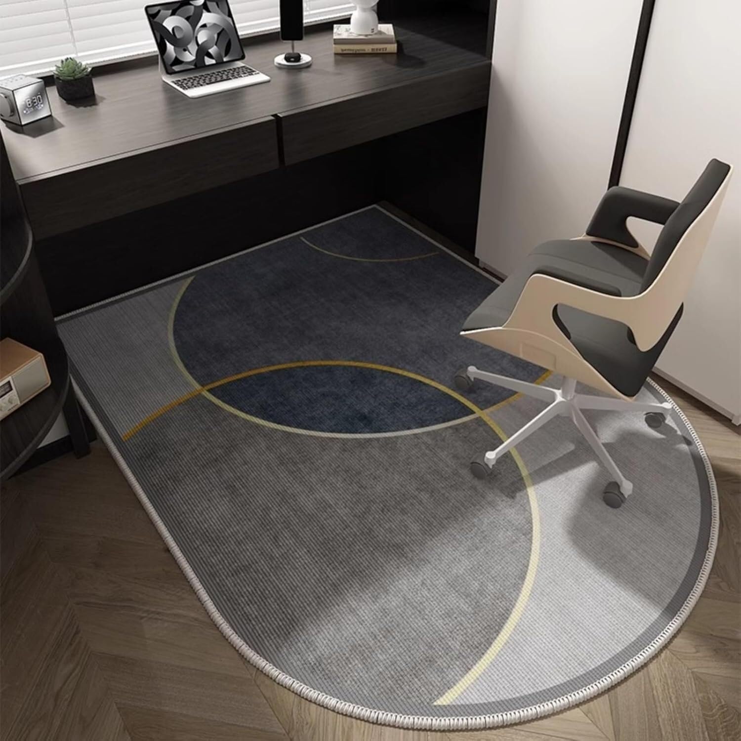 SSDDLZEQ Premium durable range Modern Gaming Chair Cushions Designed Specifically For Wooden Floors(Circle,120x140cm)