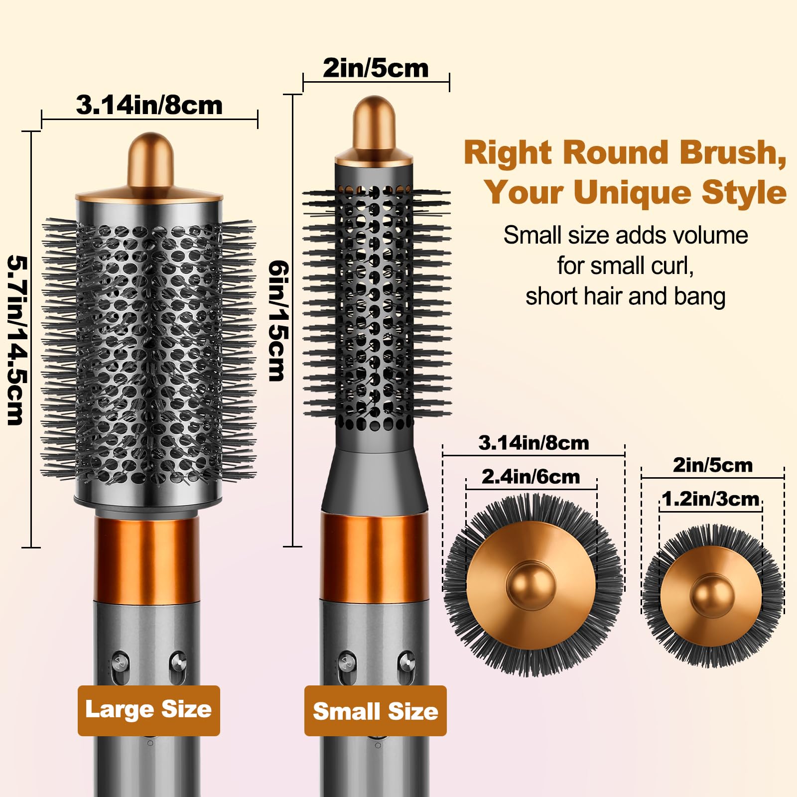 YTCHYYSK Small Round Volumizng Brush Attachment Compatible with Dyson Airwrap HS01/05/08 - Image 4