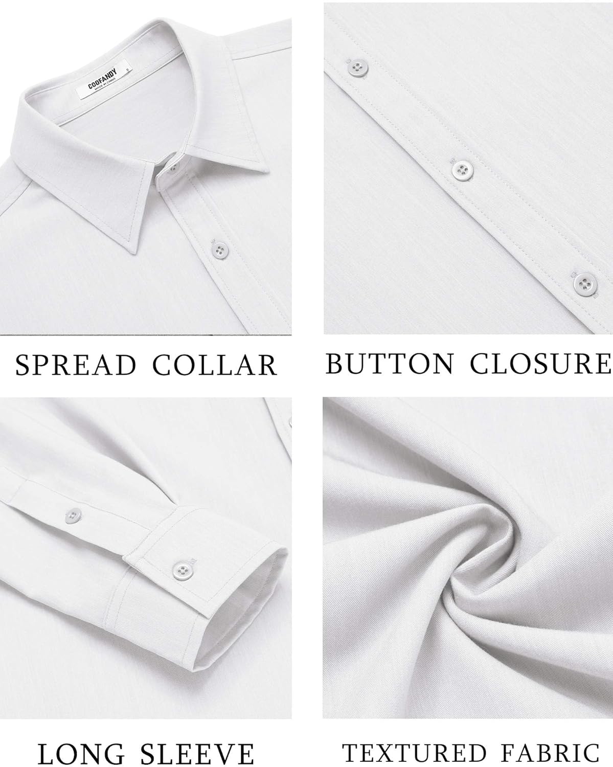 COOFANDY Men's Casual Button Down Long Sleeve Untucked Denim Dress Shirt - Image 5