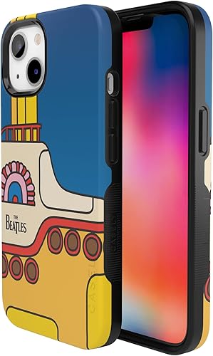 Vista 360 de Casely Funda para iPhone 13 Compatible con MagSafe Color Splash de medianoche Funda retro abstracta Color de medianoche Splash Abstracto