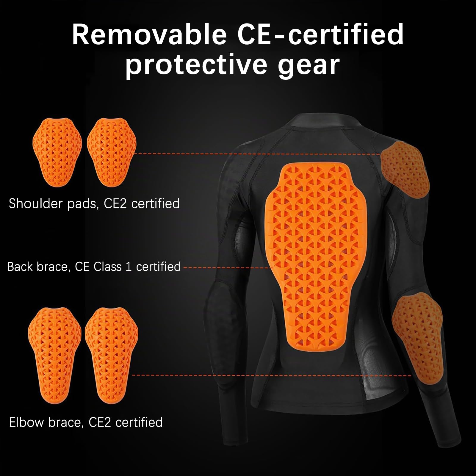 Veste de moto femme avec protections intégrées, maille respirante été et doublure rembourrée amovible, vêtement réfléchissant haute visibilité pour sécurité en moto scooter quad