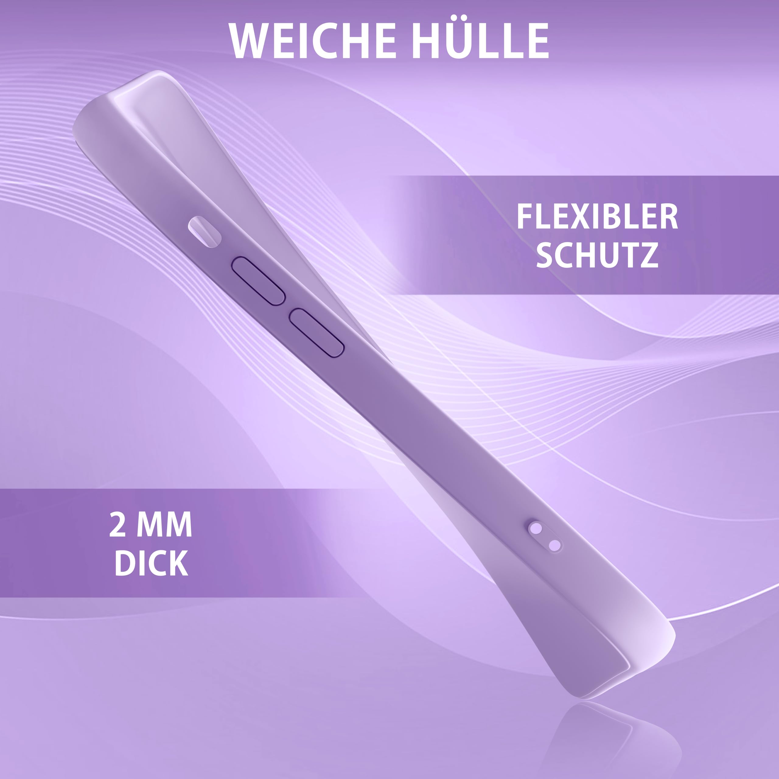 MyGadget Silikon Hülle Für IPhone 14 – Schlank, Stoßfest, Kratzfest In Matt Lila