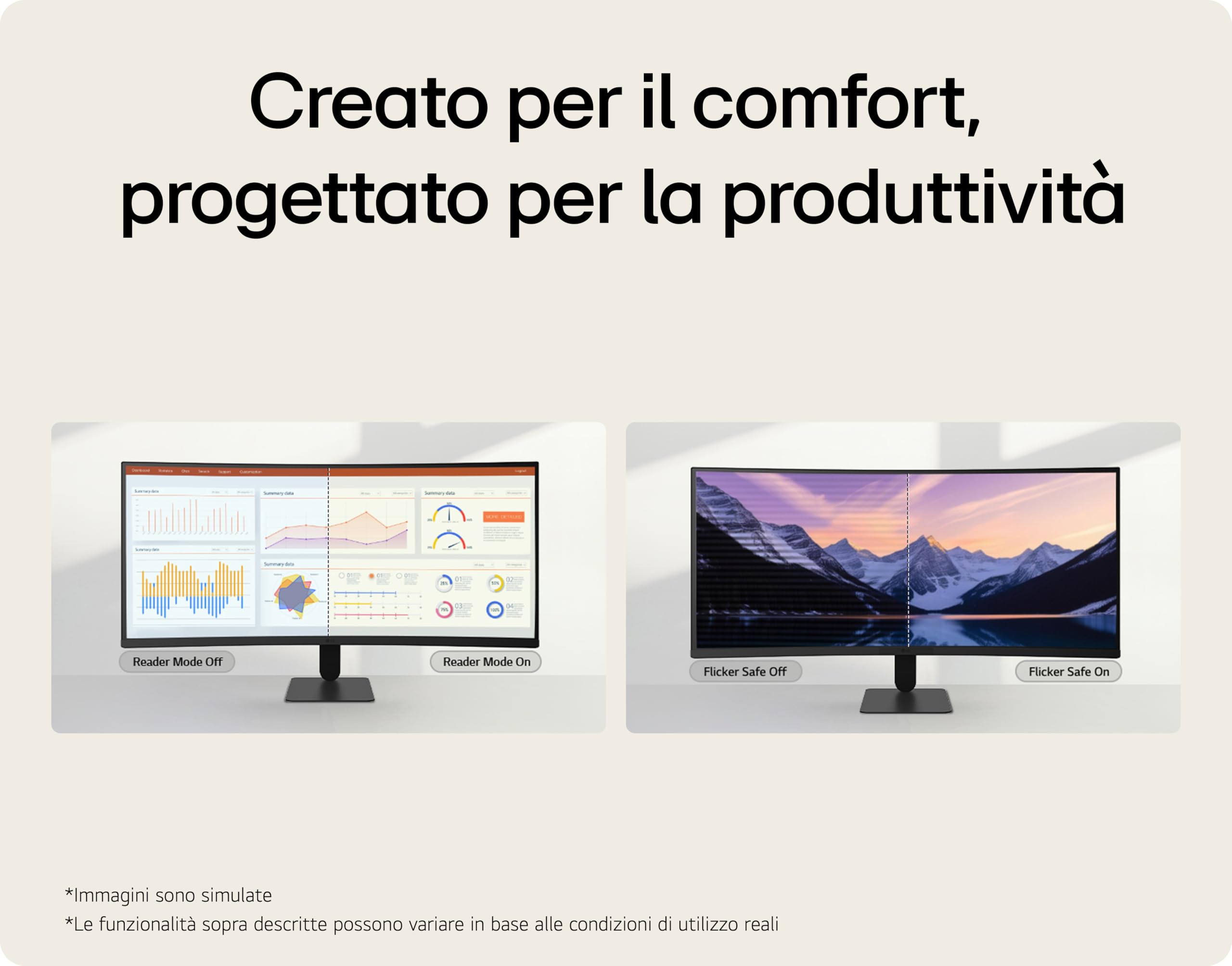 LG 34U601B Monitor UltraWide Curvo 34" WQHD (3440x1440), 120Hz, HDR10, sRGB 99%, FreeSync, HDMI 2.0, DisplayPort 1.4, Design Borderless 21:9, Nero