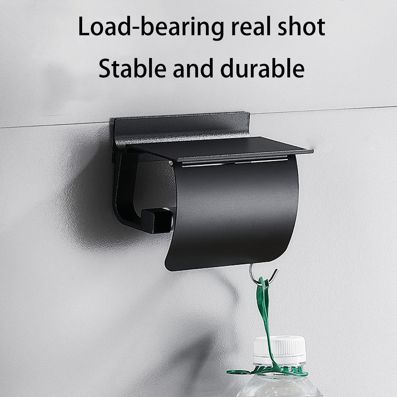 Porte Papier Toilette, Support Papier Toilette Sans Percage Porte Essuie Tout Porte Rouleau De Papier En Acier Inoxydable Pour Salle De Bain Cuisine 90091517