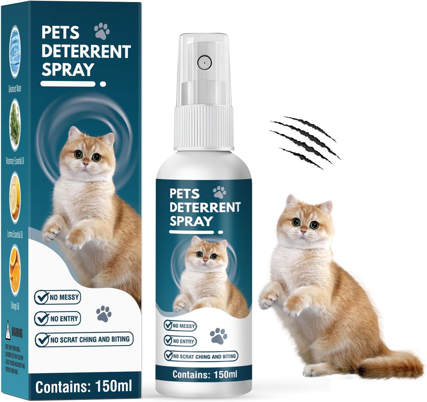 Bitter Spray Bitter Spray for Cats to Stop Chewing,150ml No Chew Spray for Dogs and Cats,Deterrent Spray for Furniture, Behavior Training Spray with Alcohol Free, Pet Corrector Spray