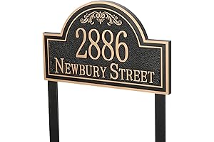 Personalized Lawn Address Sign - Eye-Catching 15" x 8.6" House Number Plaque...