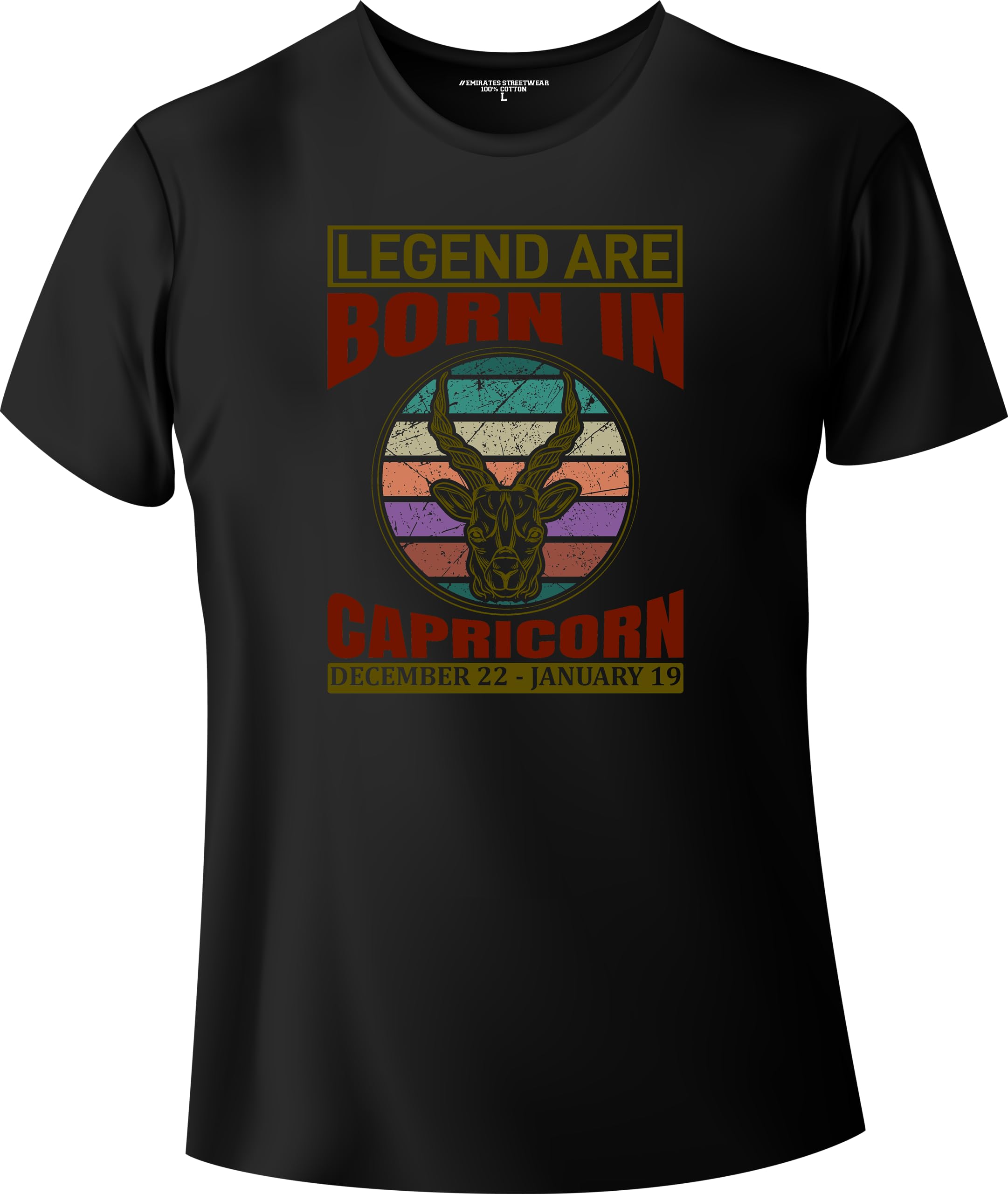 Legend Are Born In Capricorn, Zodiac Sign T-Shirt for Men or Women, Unisex T-Shirt, D-0015