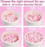 Vista 7 de TRENDPLAY Bolas de Estrella para Hoyo de Bolas -100 unidades de 2.4 in 3.15 in Plástico No Tóxico Juguetes de Juego Tienda Piscina Casa