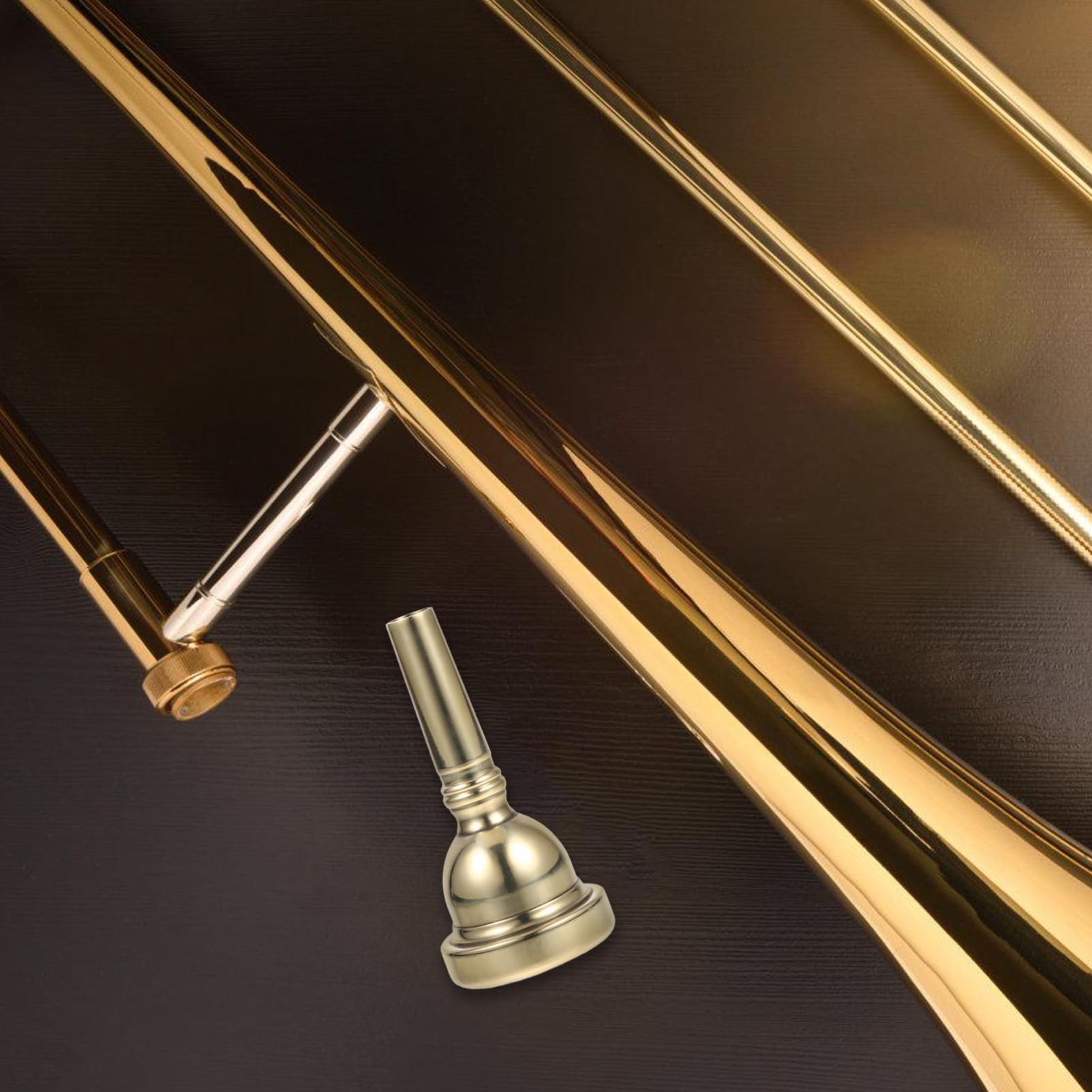 Totority Trombone Mouthpiece Metal for Trombone Trumpet Shape Music Instrument Part