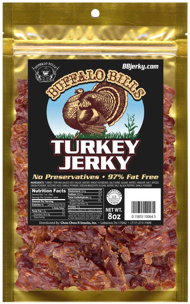 Buffalo Bills 8oz Turkey Jerky Pack (made with 100% turkey breast – contains no MSG and no nitrites)