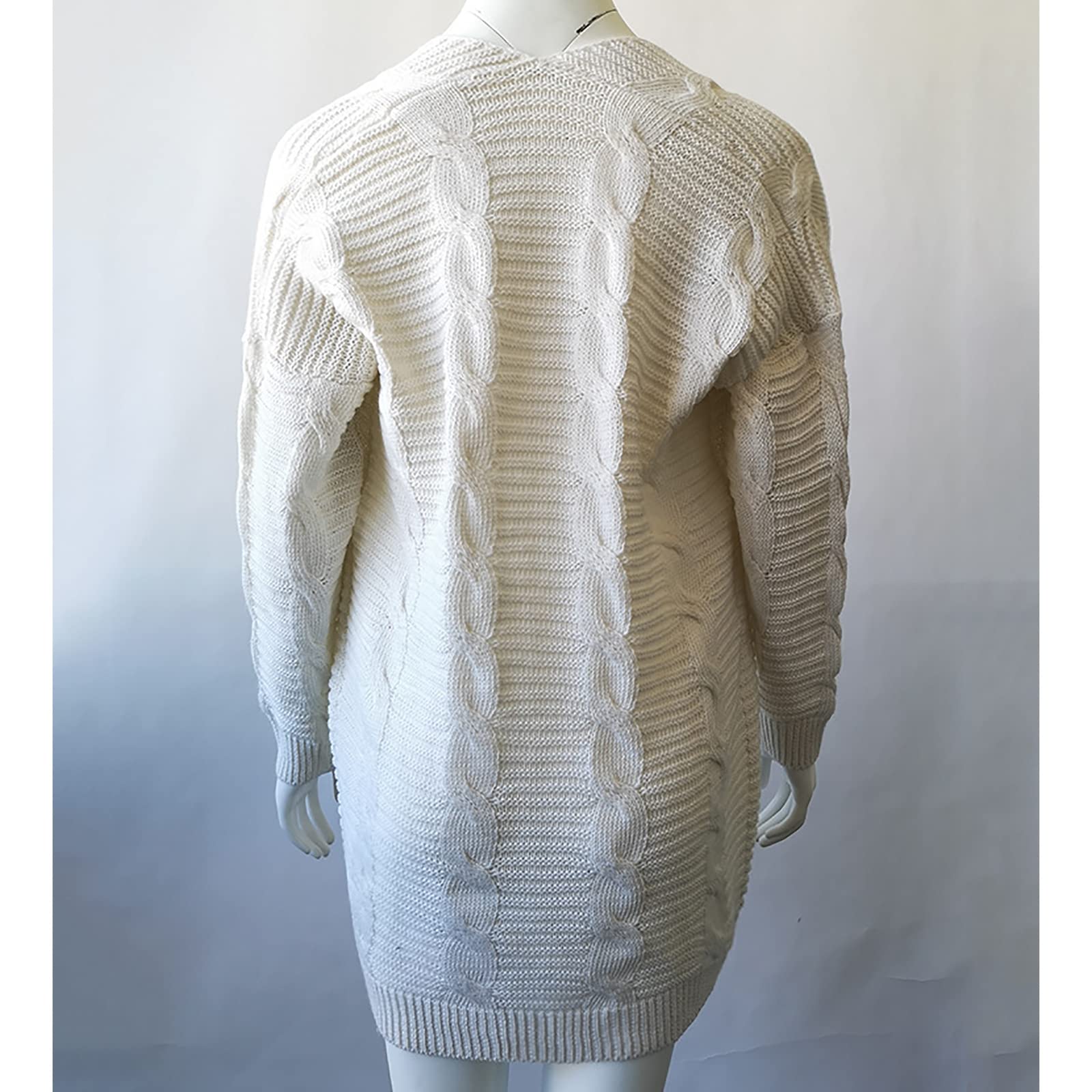 Yizc Donne Cardigan,Classico Maglia Cime Cavo Fronte Aperto Maglione Manica Lunga Informale Outwear,Colore Suolo Sciolto Cappotto