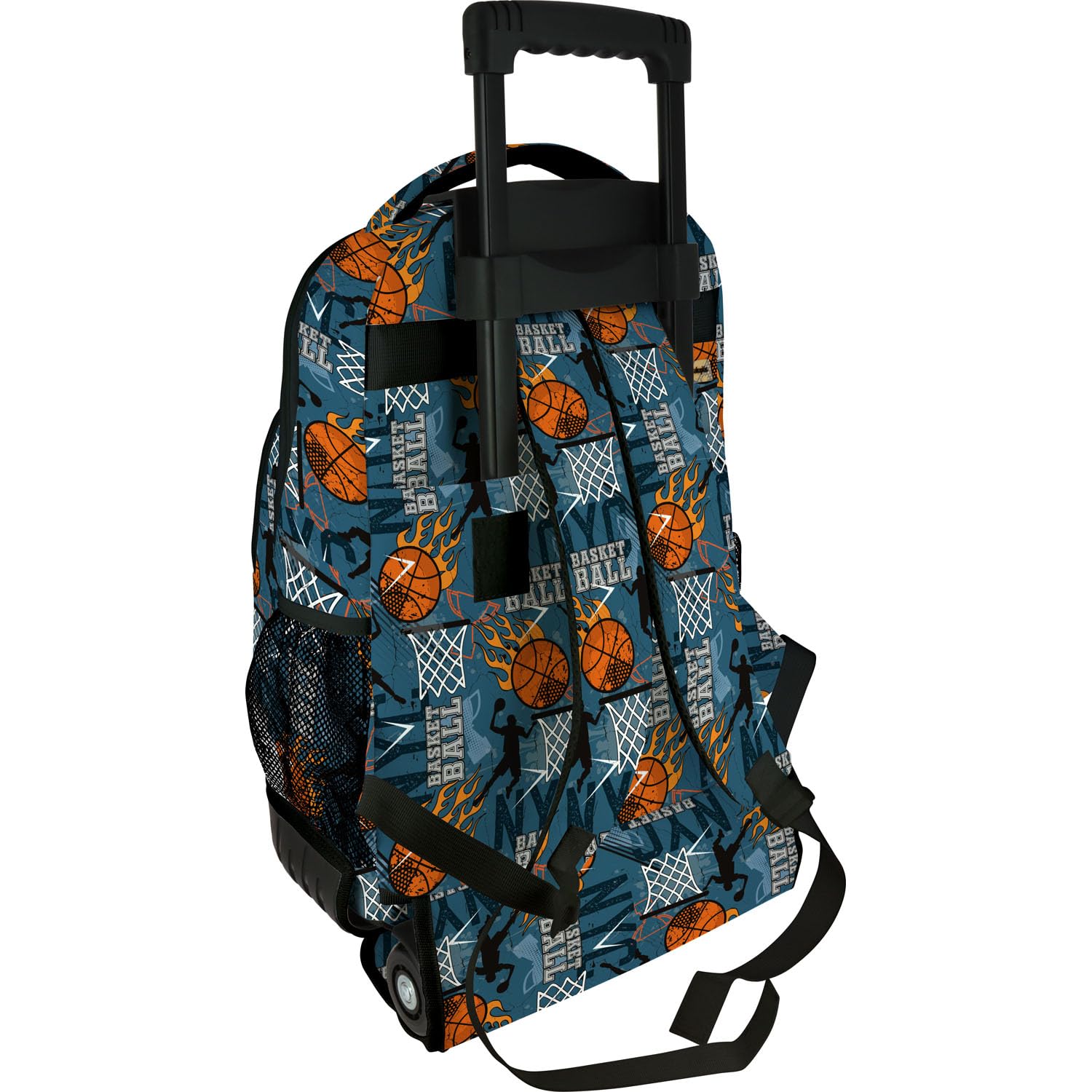 Grafoplas - Mochila Escolar con Ruedas, Carro Integrado, 29 Litros, 52x37x25cm, Modelo Roller, Colección Basketball Bits & Bobs, Perfecto Material Escolar Infantil y Primaria