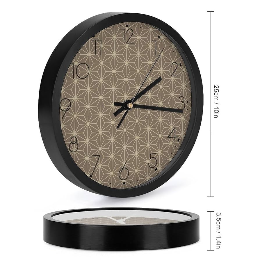 組子　時計　壁掛け時計 ２ 角麻の葉 こだま堂 日本時計 巡（ジュン） 時計 透かし彫り 掛け時計