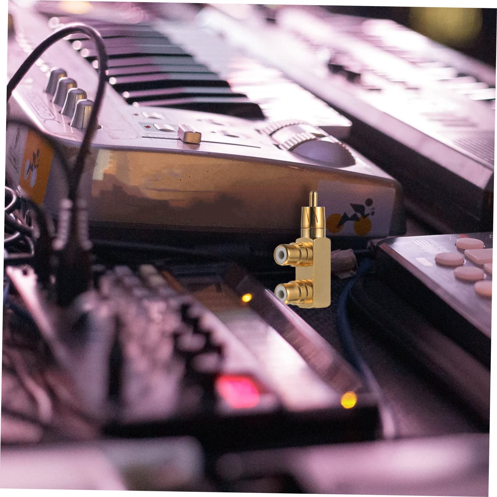 UKCOCO 6stücke Audio Splitter Adapter Reiner Vergoldet Männlich Weiblich Für Platzsparende Im Home-Entertainment-System