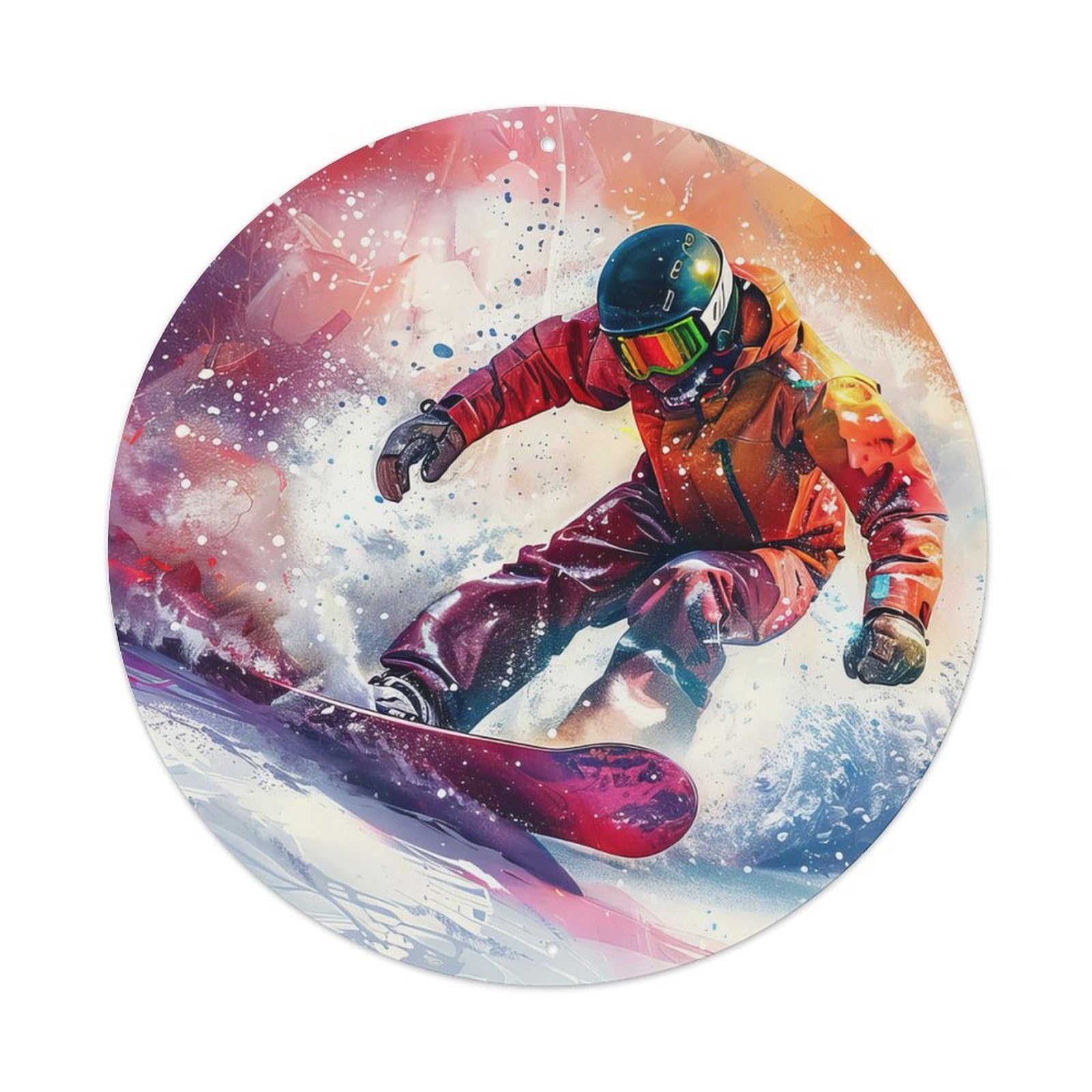Extreme Sports Snowboard Snowfield Tornado Rush Metal Tin Sign