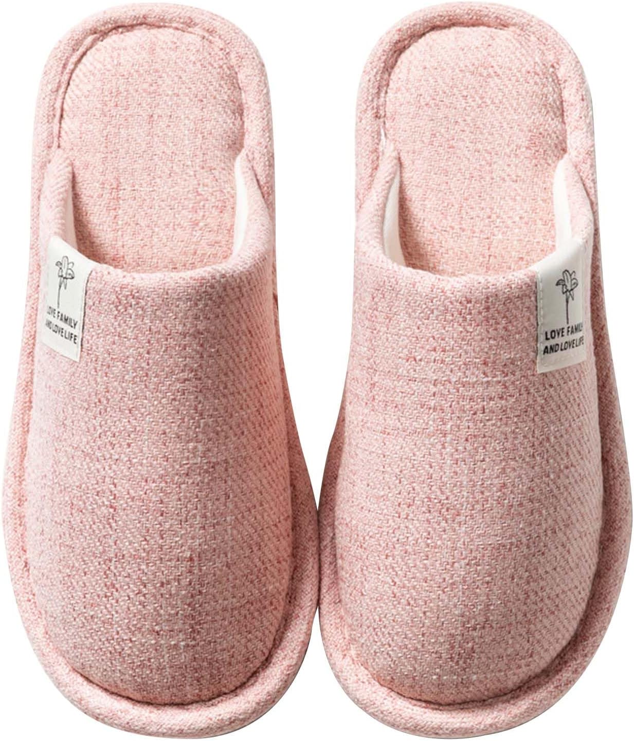 Colexy Women’s Men’s Slippers, Cotton Linen Comfortable and Breathable Material Indoor Slippers Washable Guest Slippers Autumn Winter Slippers for Hotel Casa Spa Colexy Women’s Men’s Slippers, Cotton Linen Comfortable and Breathable Material Indoor Slippers Washable Guest Slippers Autumn Winter Slippers for Hotel Casa Spa