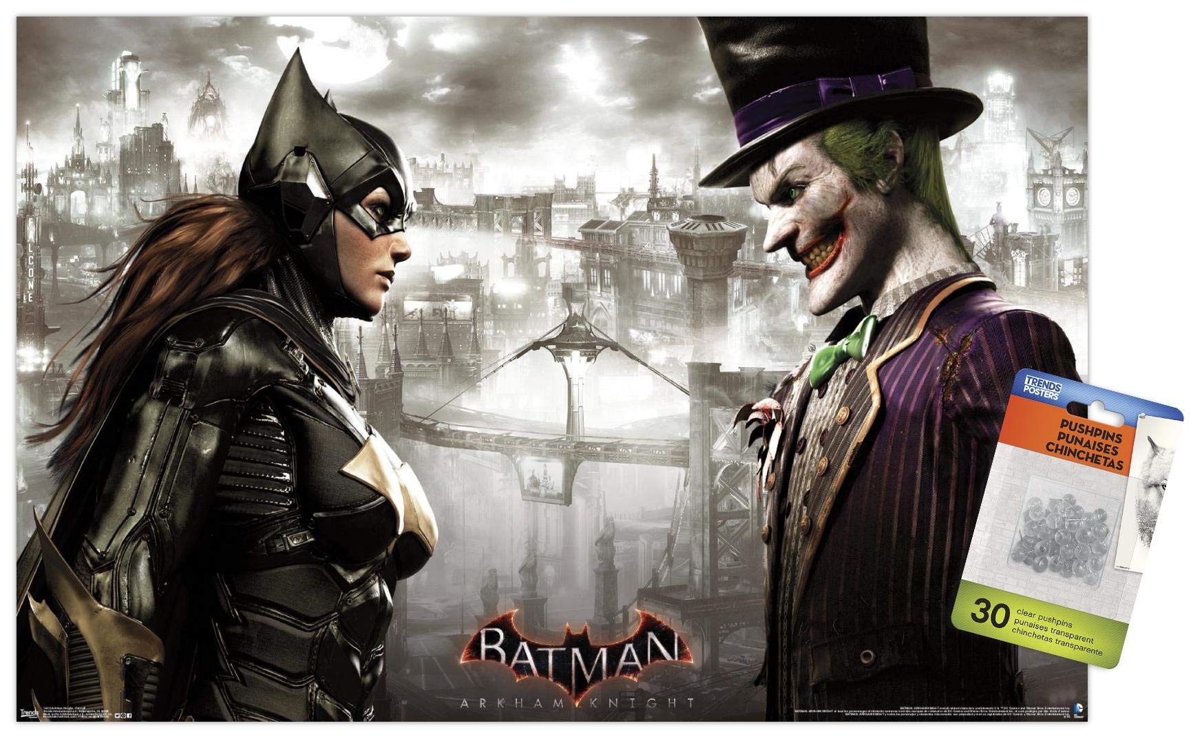 DC Comics Batman Arkham Origins - The Joker Framed Wall Poster, 24x36 Inches - View #4