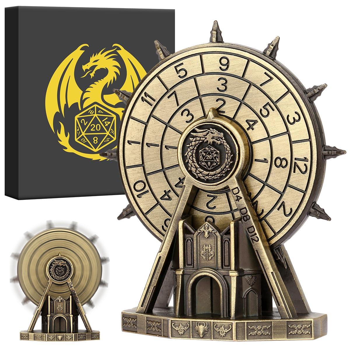 LKKCHER DESIGN DND Ferris Wheel Dice Spiner, Roulette Wheel Game Set, D&D Starter Set