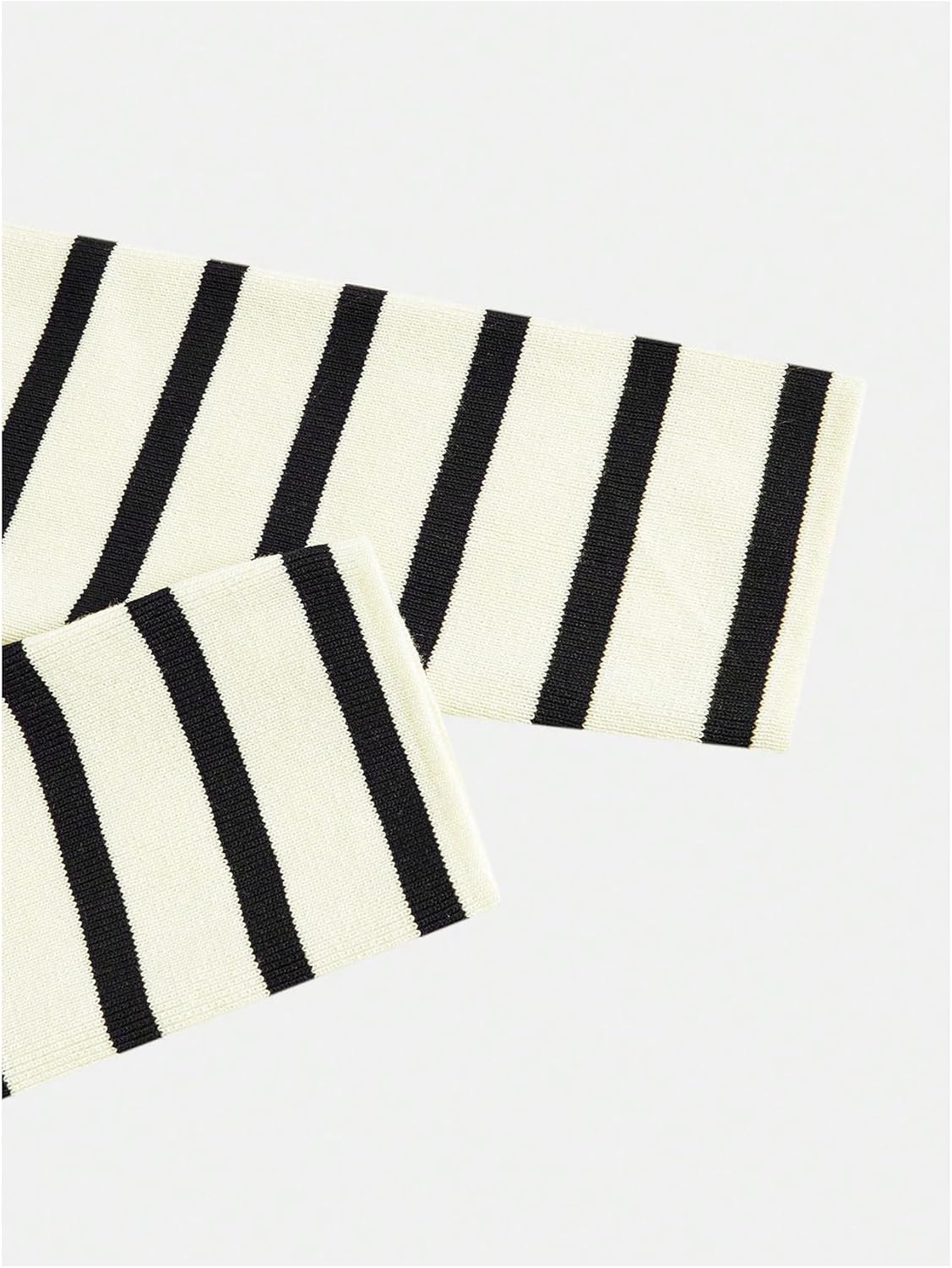 Milumia Women's Striped Long Sleeve Crop Top Ribbed Knit Crewneck Fitted Casual Tee Tops - Image 4