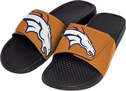 FOCO Sandalias deportivas para hombre con logotipo del equipo de la NFL