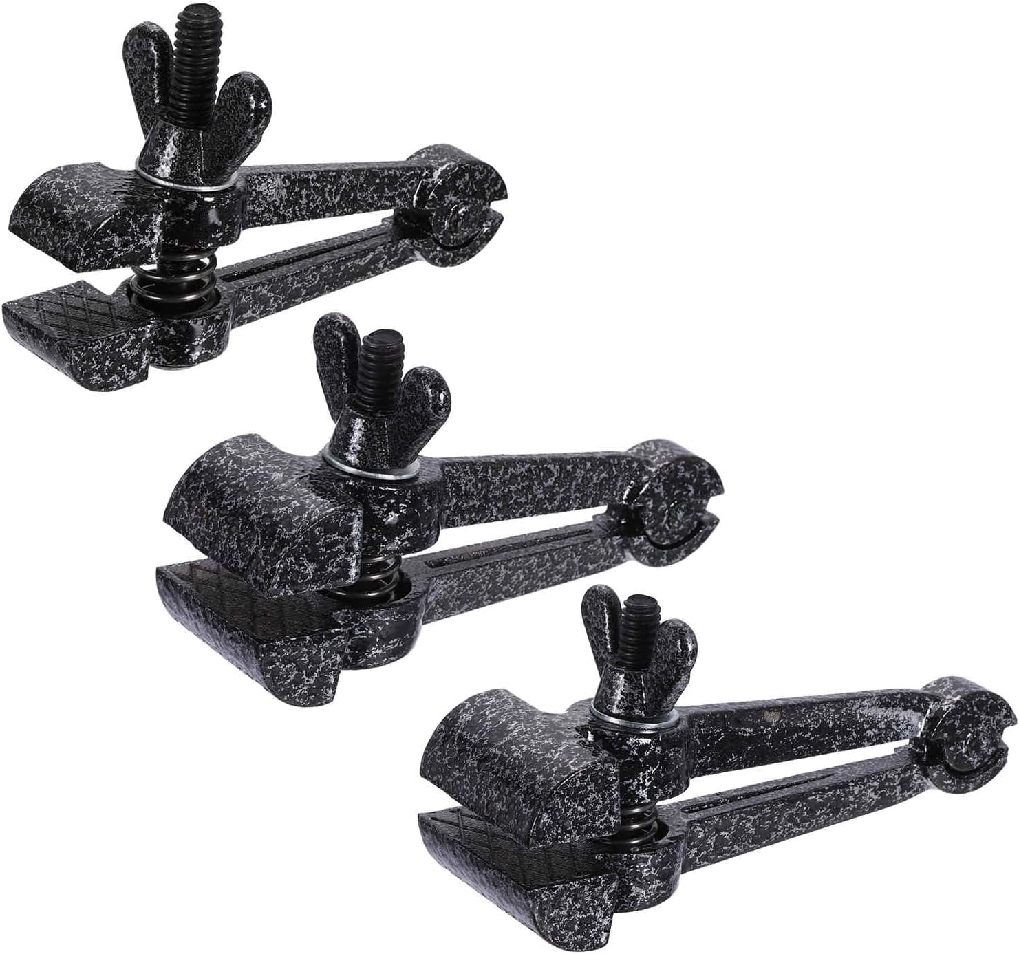 HARFINGTON 3pcs Universal Table Vise Set Home Vise Clamp-On Portable Bench Clamp for Woodworking Drilling Metalworking Cutting Conduit, Black (0.98", 1.57", 1.97" Width)