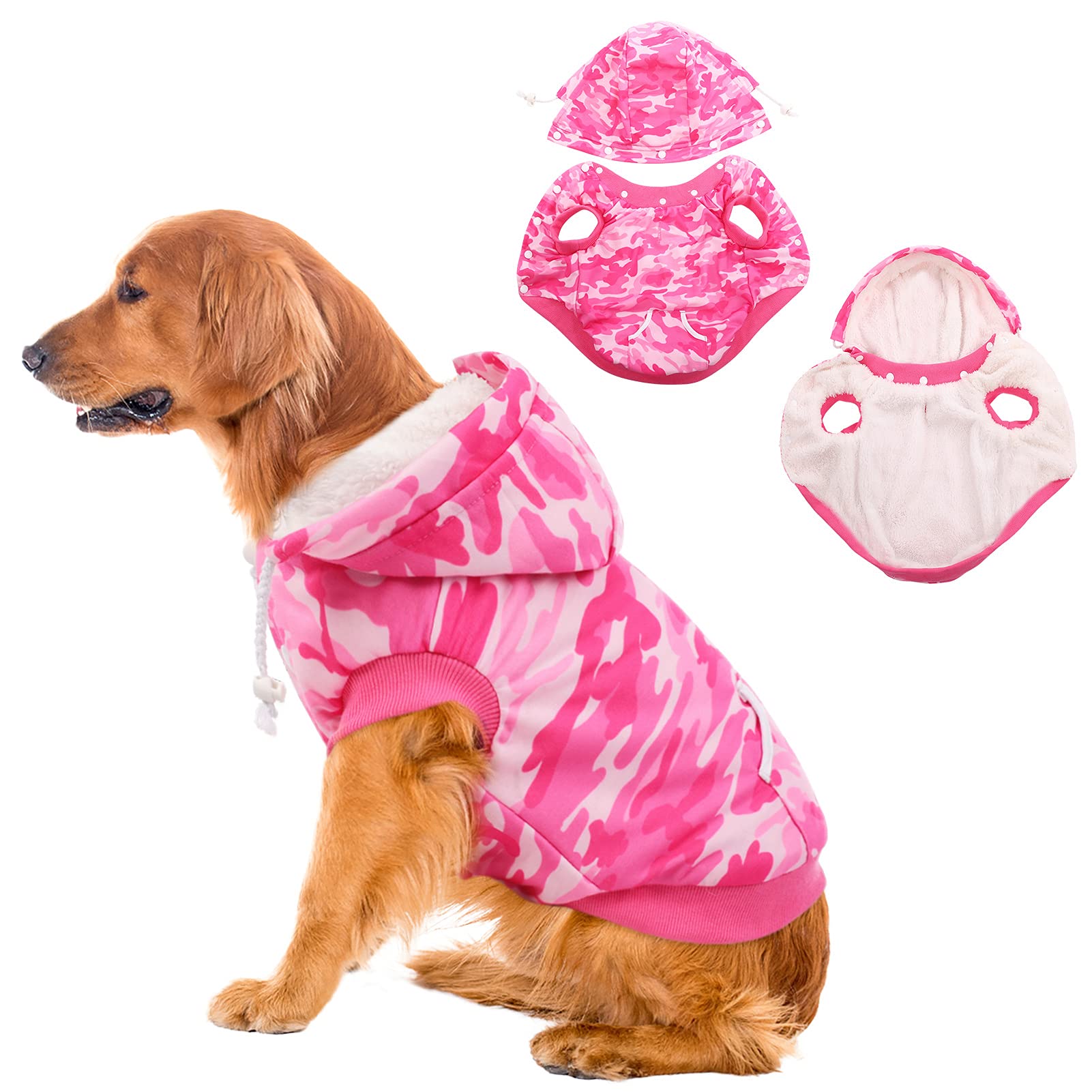 pink camo dog sweater