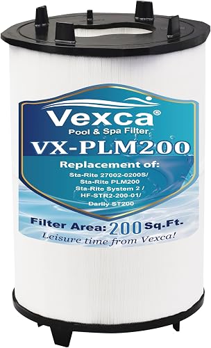 Swimming Pool Filter Cartridge Compatible with sta-rite 27002-0200S Filter Module, sta-rite PLM200 and System 2 Modular Media, with 24800-0121 Air Bleed Assembly, 200 Sq.Ft, 1 Pack