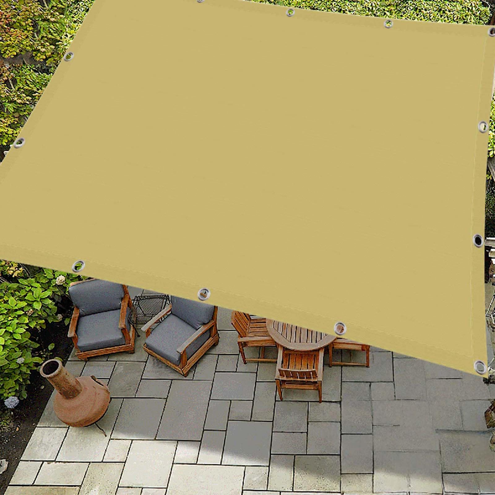 Voile d'ombrage anti-UV 98% résistant à la pluie pour grand jardin
