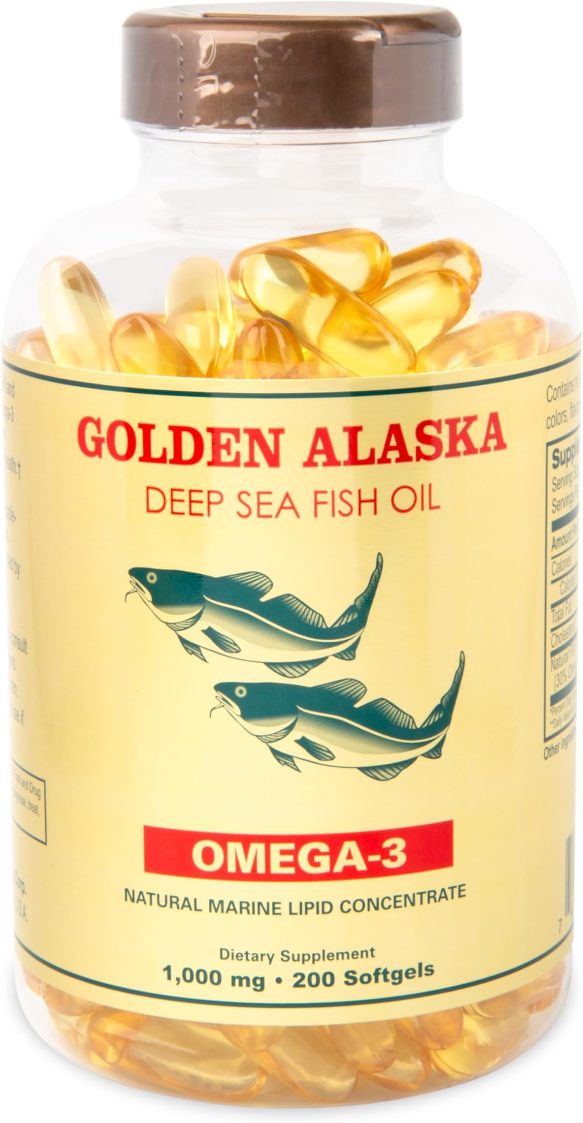 NCB Omega 3 Alaska Deep Sea Fish Oil 1000Mg 200 Softgels