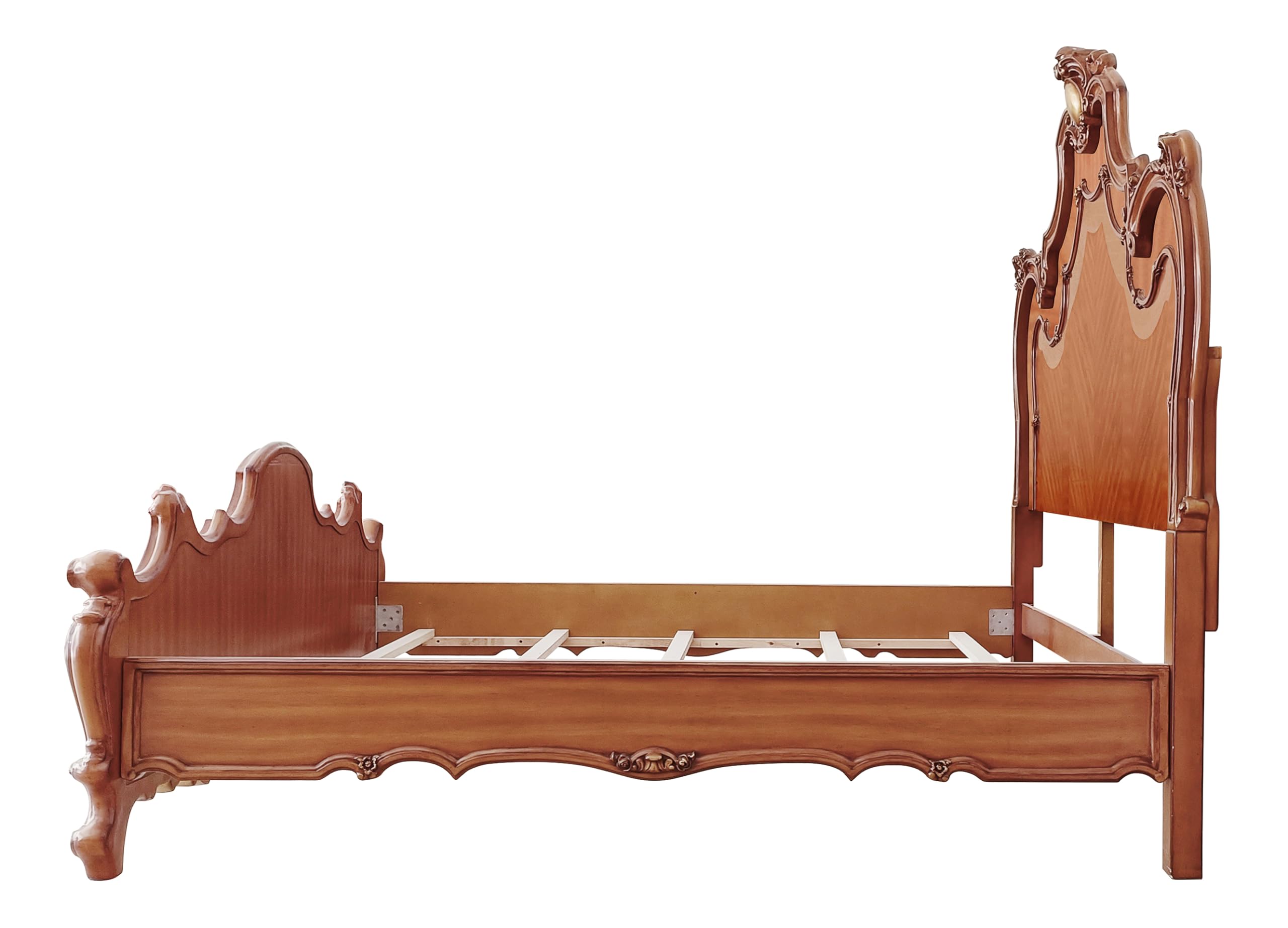 Amazon.com: Acme Furniture Wood Eastern King Bed, Honey Oak : Home
