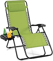 Vista 21 de Giantex Zero Gravity - Silla reclinable para patio al aire libre con portavasos y almohada extraíble, respaldo ajustable, silla de salón