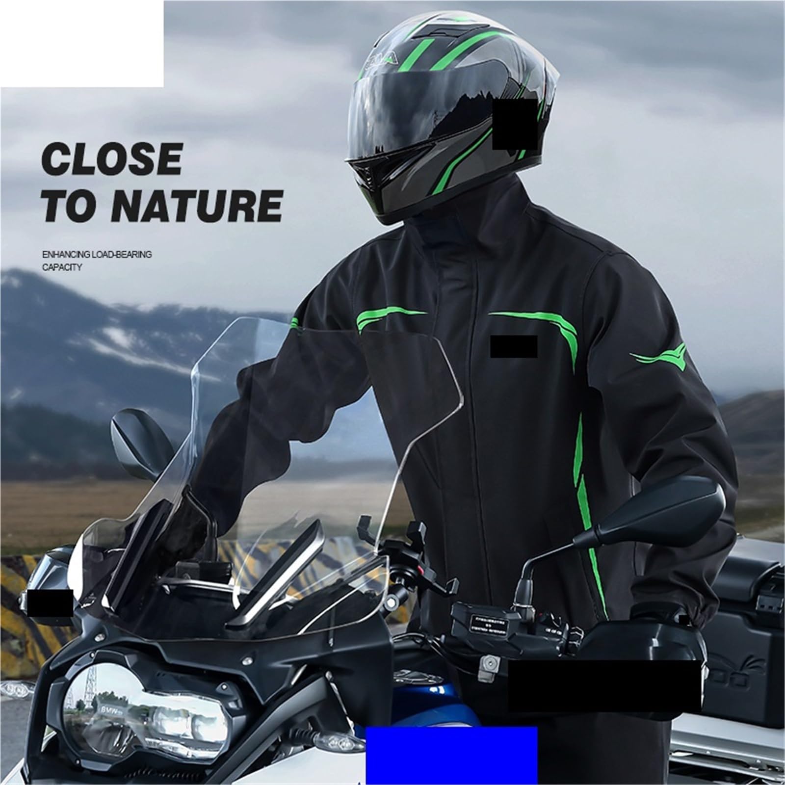 Traje de Agua 1 juego de pantalones impermeables for lluvia, traje impermeable dividido, for motocicleta, for hombre