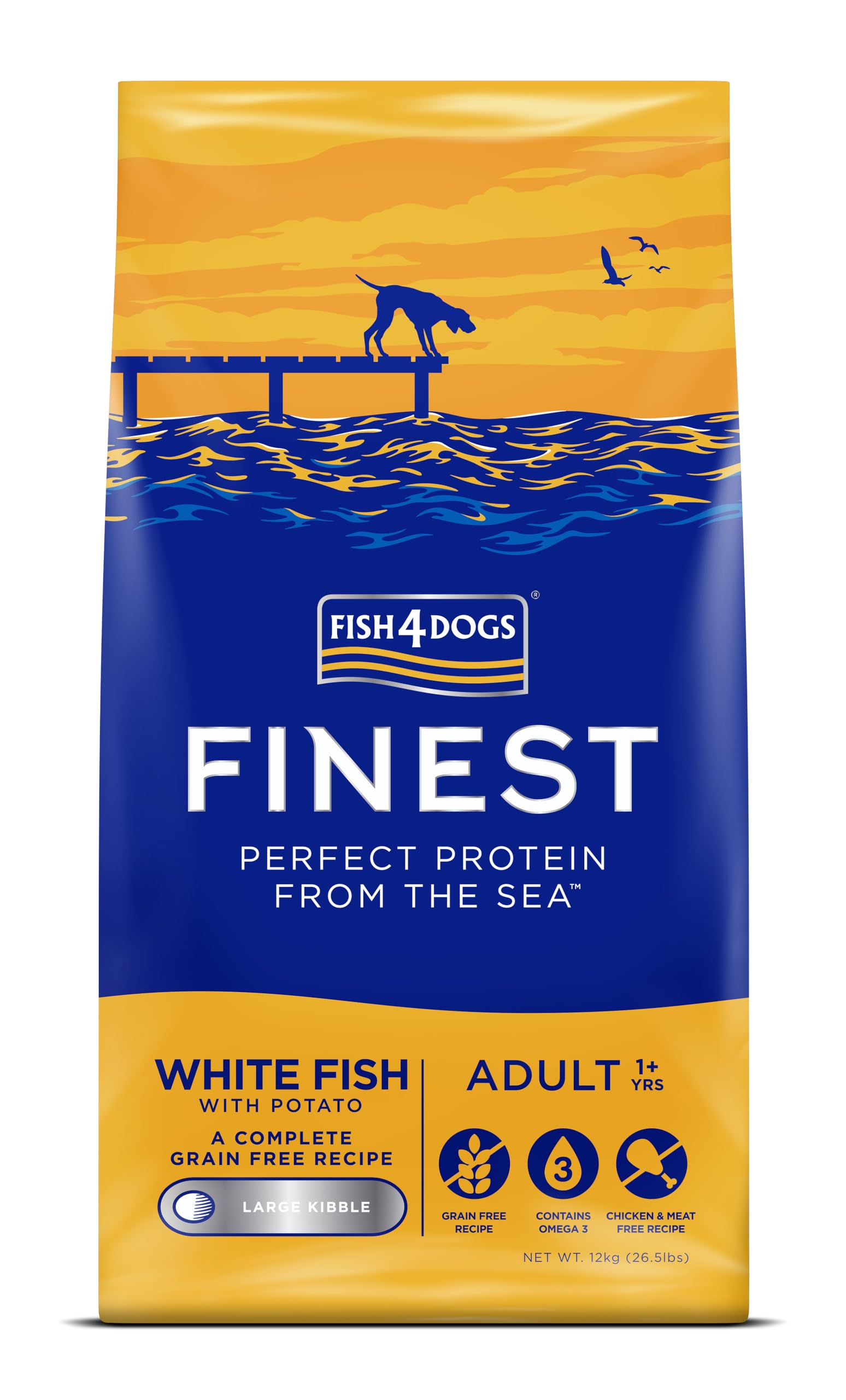 FISH4DOGS CANINE ADULT REGULAR BACALAO 12KG