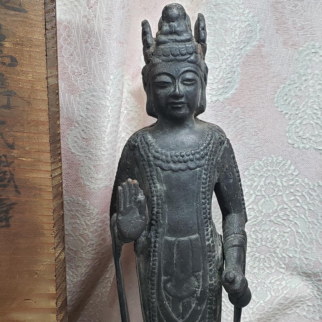 Amazon.co.jp: 飛鳥仏鐵鋳観音菩薩立像 仏像検）天平仏 新羅仏 高麗仏 
