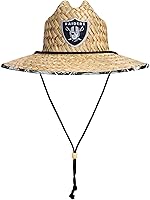 Vista 4 de FOCO - Sombrero de paja para hombre, floral, con logotipo, de equipo de la NFL, para usar en la playa, para salvavidas