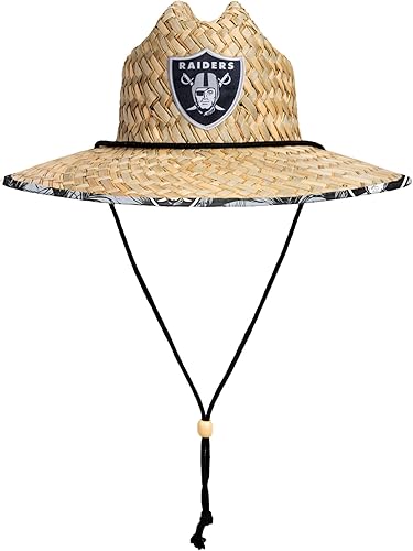 Miniatura 4 de FOCO - Sombrero de paja para hombre, floral, con logotipo, de equipo de la NFL, para usar en la playa, para salvavidas