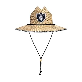 FOCO unisex adult Nfl Team Logo Floral Sun Straw Hat, Team Logo, One Size US