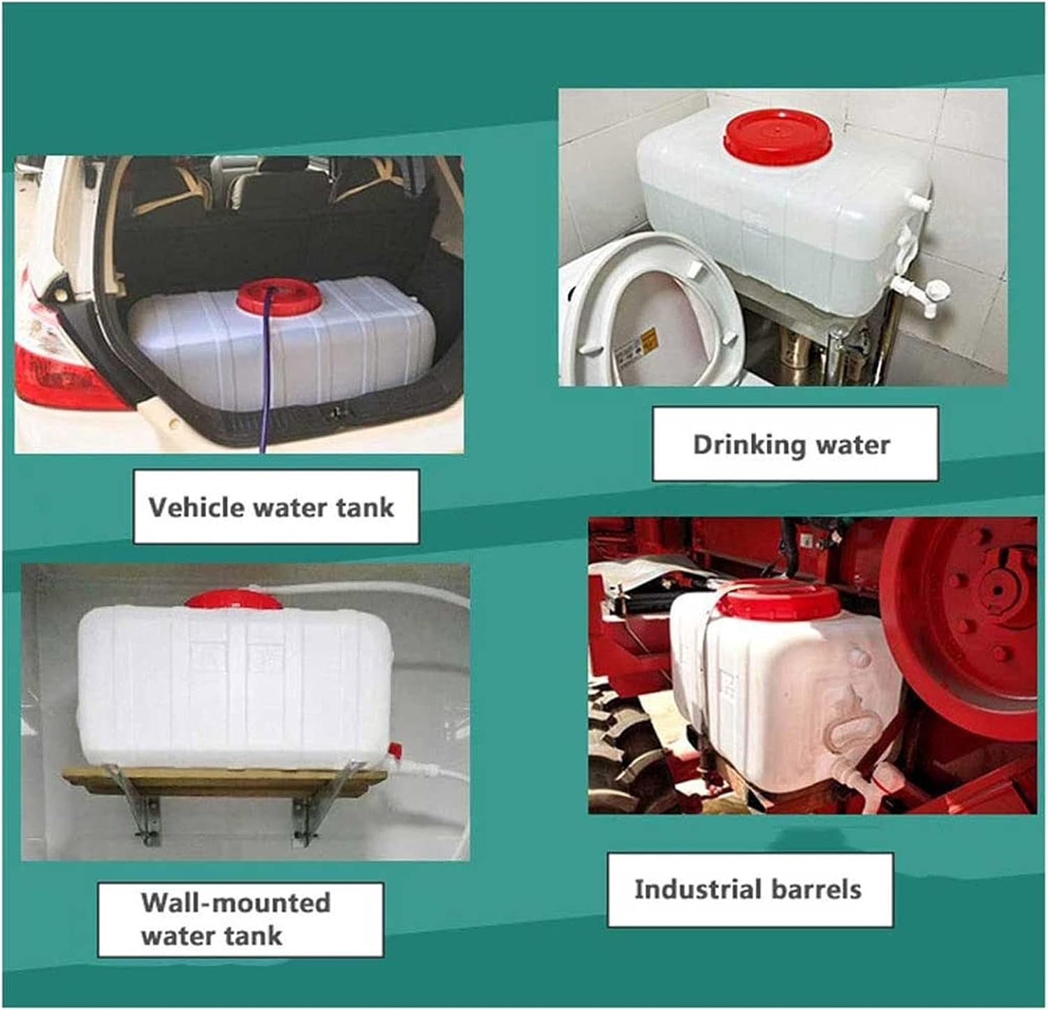 Water Tank 110L BPA Free Water Storage Carrier Jug for Camping Outdoor Hiking Emergency White Horizontal Water Tank，Portable Water Container with Tap