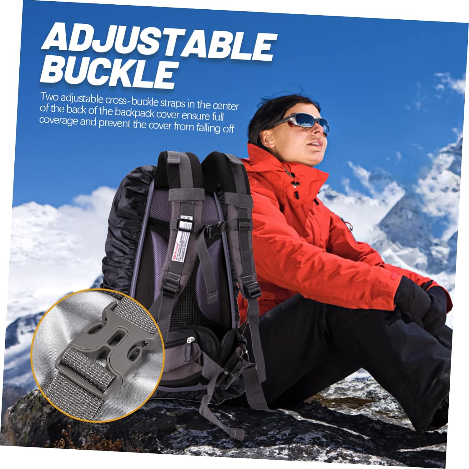 BESTonZON 1Set Backpack Rain Cover Outdoor Backpack Protector with Storage Bag for Hiking Camping and Cycling Fits Capacity
