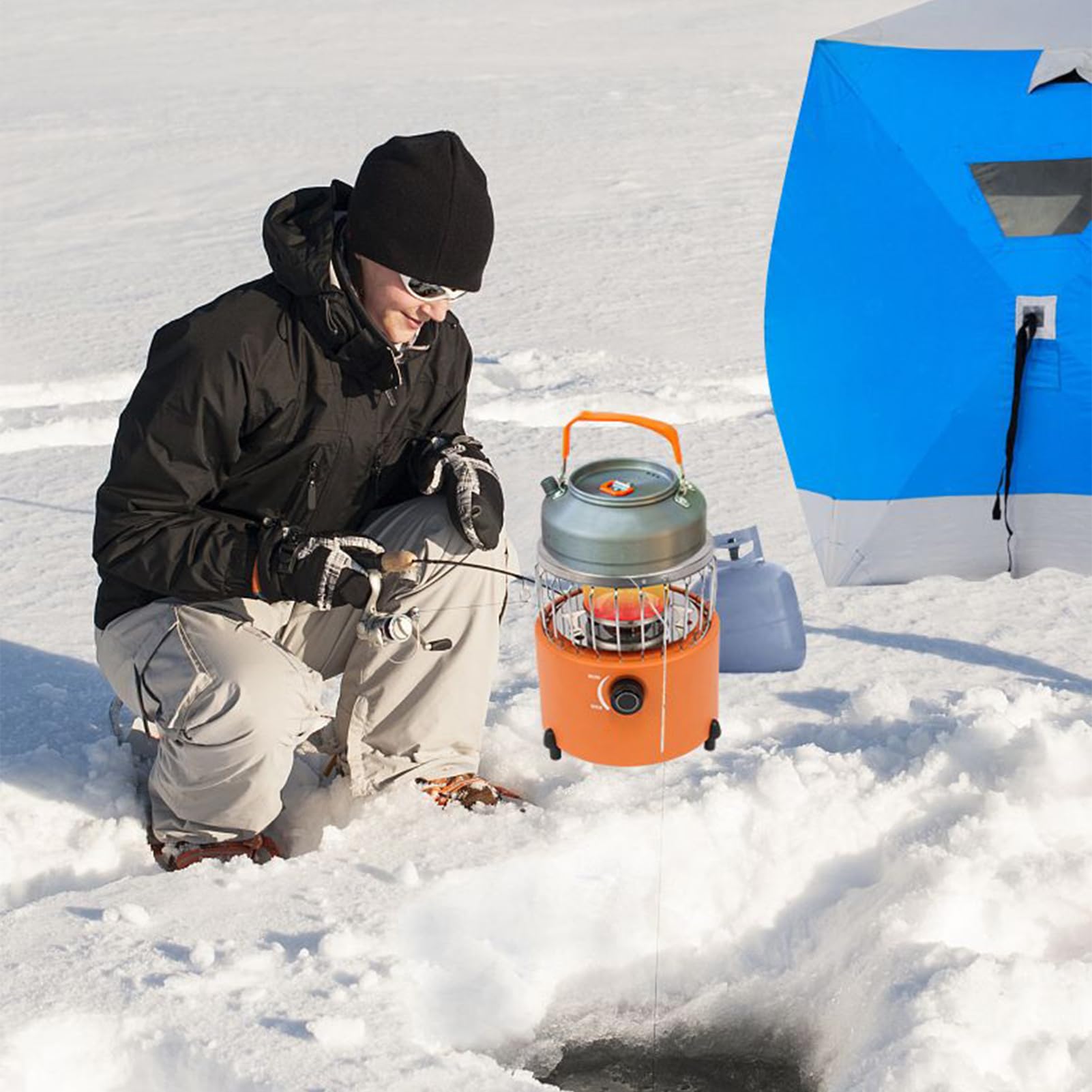 Calentador de Camping Estufa De Gas Para En Interior Y Exterior | Calentador Estufa Para Tienda Para Viaje Patio Pesca En Hielo Garaje