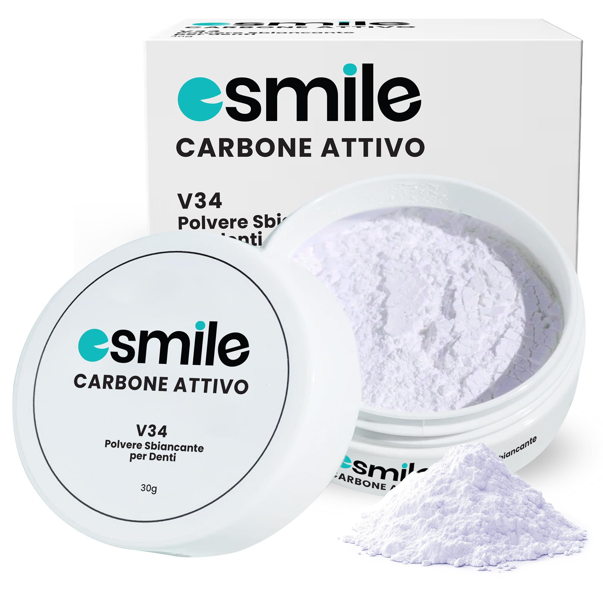 ESMILE: Kit Pro lampada led+ Strisce sbiancanti + Carbone v34