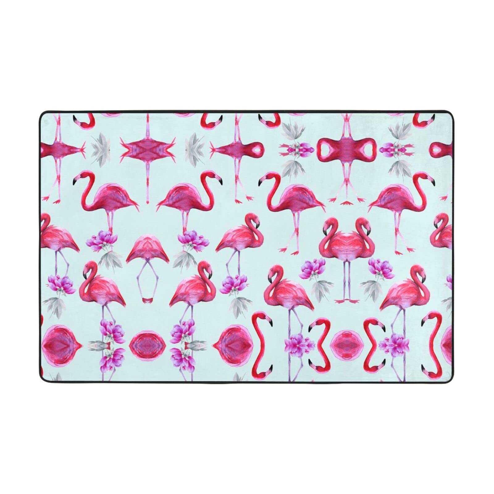 Tapis salon flamants roses doux pour chambre, cuisine et salle de bain