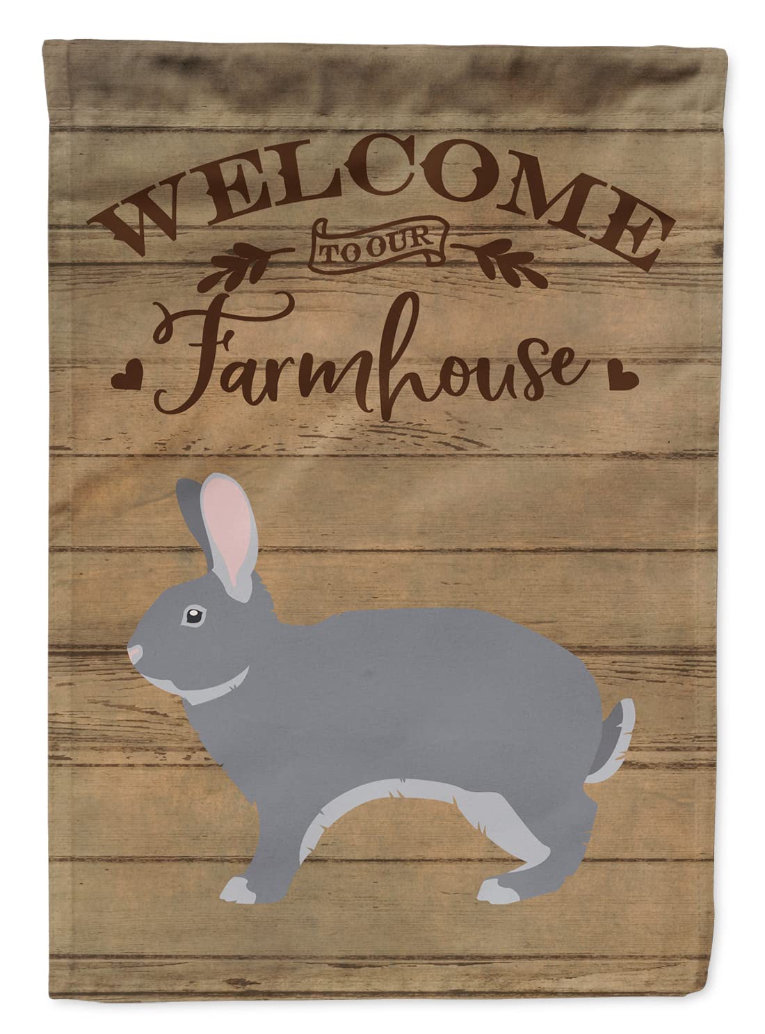 Drapeau lapin chinchilla géant welcome flag en toile canevas supérieure
