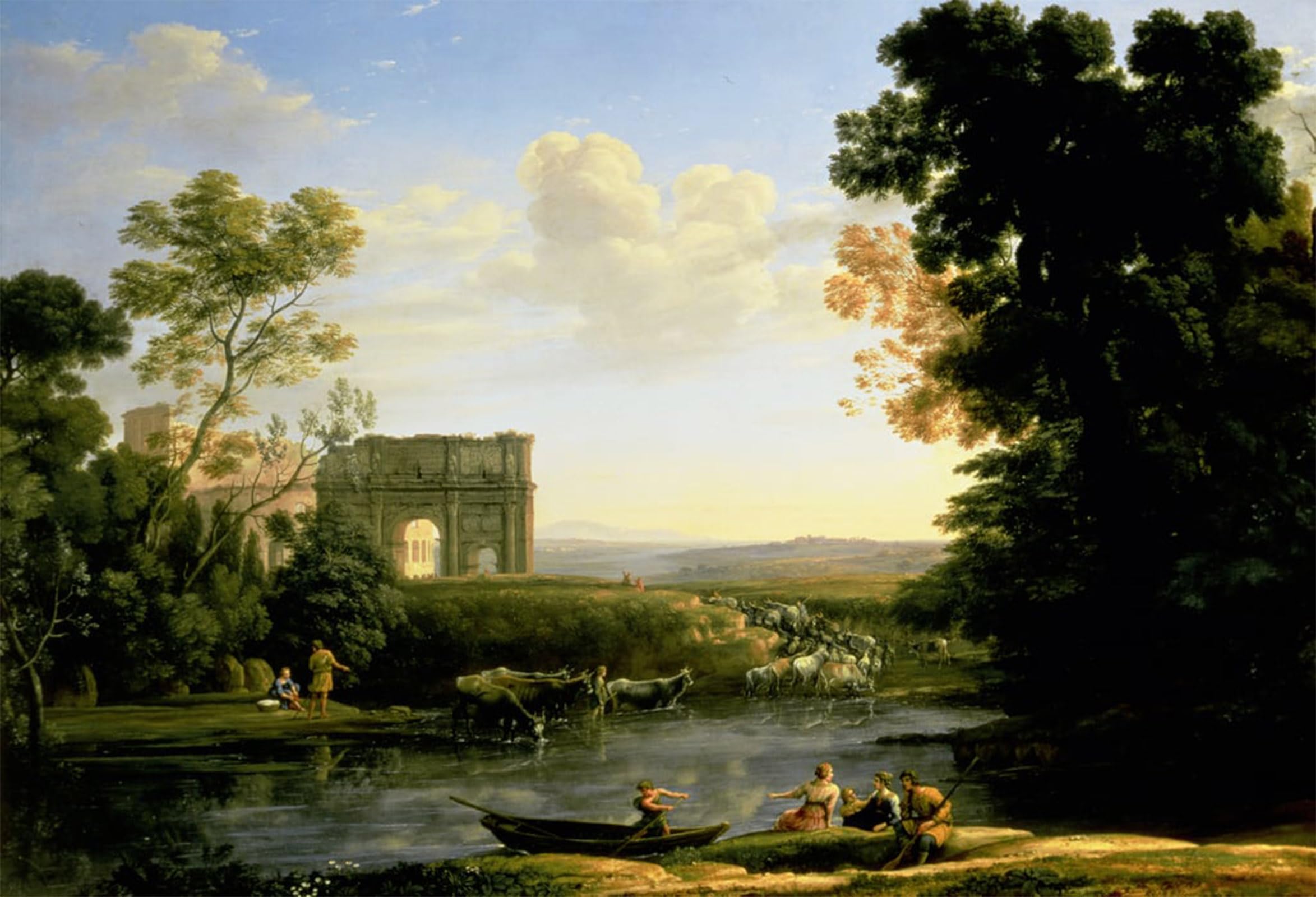 POSTERIIk Famous Print Pop Art Wall Art Graffiti Pastoral Capriiiiccio with the Arch of Constantinople by Claude Lorrain Art Prints for Home Decor 60x90cm