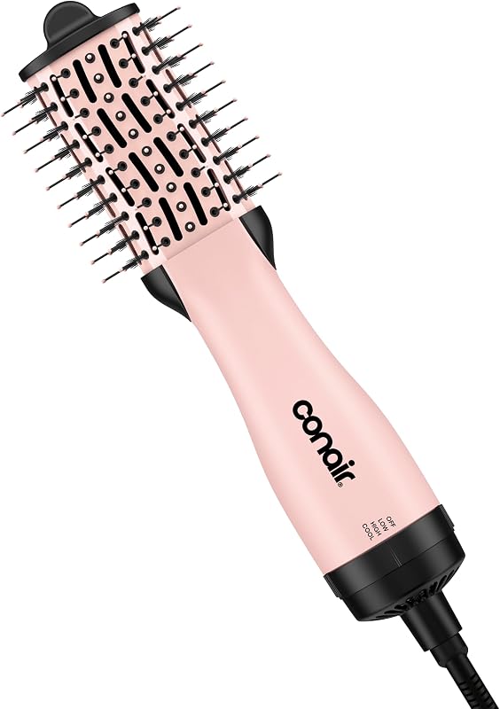 INFINITIPRO BY CONAIR All-in-One Travel Friendly Oval Dryer Brush, Hair Dryer & Volumizer, Hot Air Brush